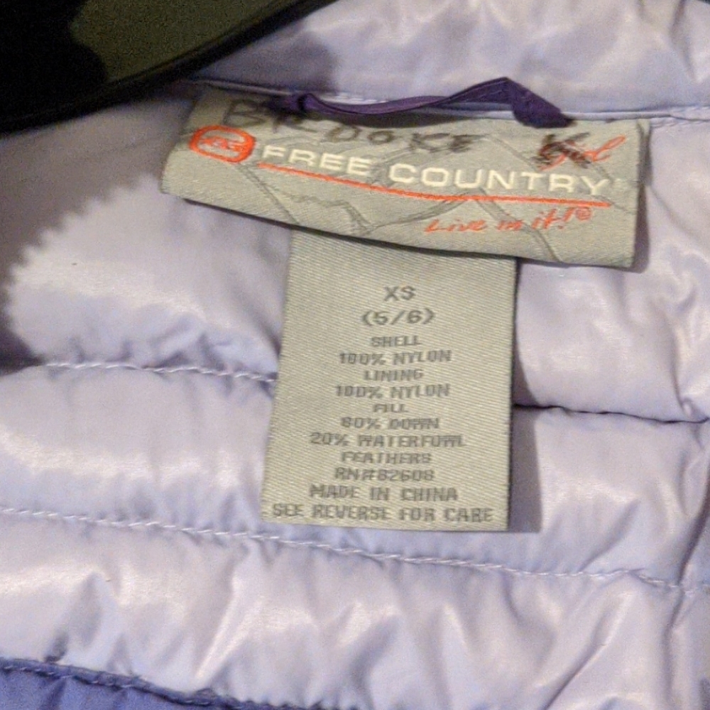 Down vest, size XS